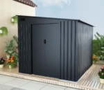 Lean-To Metal Garden Shed 7x9ft - Grey