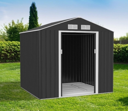 Apex Metal Garden Shed 7x6ft - Dark Grey