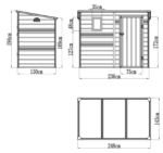 Pent Plastic Garden Shed 8x5ft