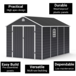 Apex Plastic Garden Shed 8x12ft