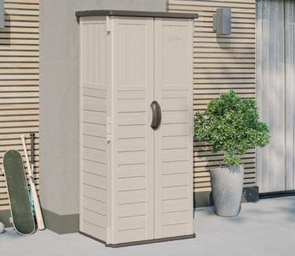 Vertical Resin Garden Tool Store - Double Door