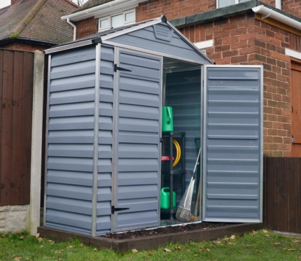 Polycarbonate Skylight Garden Shed 6x3ft - Anthracite