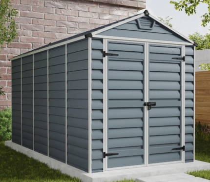 Polycarbonate Skylight Garden Shed 6x12ft - Anthracite
