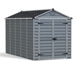 Polycarbonate Skylight Garden Shed 6x12ft - Anthracite