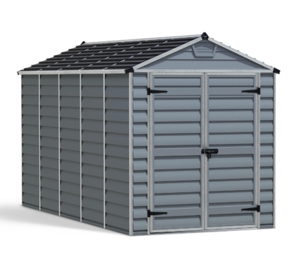 Polycarbonate Skylight Garden Shed 6x12ft - Anthracite
