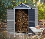 Polycarbonate Skylight Garden Shed 6x3ft - Anthracite
