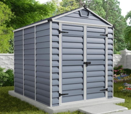 Polycarbonate Skylight Garden Shed 6x8ft - Anthracite