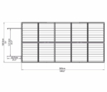 Polycarbonate Skylight Garden Shed 6x12ft - Anthracite