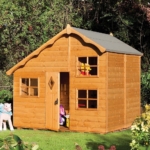 Two-Storey Wooden Playhouse with Ladder