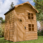 Children's Wooden Playhouse - Honey Brown - Image 3