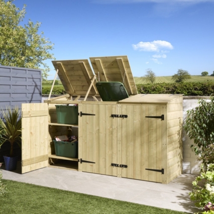 Shiplap Double Bin Store with Box Store