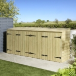 Shiplap Quadruple Wheelie Bin Store - Image 2