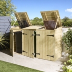 Shiplap Triple Wheelie Bin Store