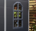 Apex Plastic Garden Shed 4x6ft - Dark Grey