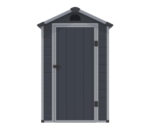 Apex Plastic Garden Shed 4x6ft - Dark Grey