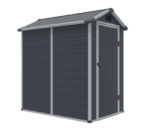 Apex Plastic Garden Shed 4x6ft - Dark Grey