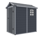 Apex Plastic Garden Shed 4x6ft - Dark Grey