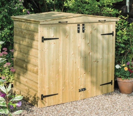 Apex Timber Double Wheelie Bin Store