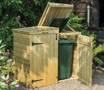Apex Timber Double Wheelie Bin Store