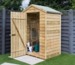 Overlap Timber Garden Shed 4x3ft - Pressure Treated