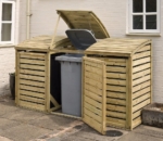 Timber Triple Wheelie Bin Store
