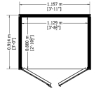 Overlap Timber Garden Shed 4x3ft - Dip Treated