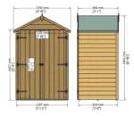 Overlap Timber Garden Shed 4x3ft - Dip Treated