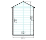 Overlap Timber Garden Shed 4x3ft - Dip Treated