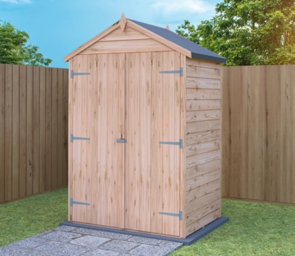 Overlap Timber Garden Shed 4x3ft - Dip Treated