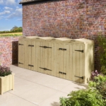 Tongue & Groove Quadruple Wheelie Bin Store - Image 2