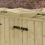 Tongue & Groove Quadruple Wheelie Bin Store - Image 5