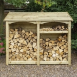 Tongue & Groove Tall Double Log Store - Image 3