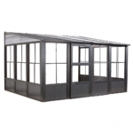 Wall-Mounted Aluminium Garden Conservatory 3m x 4m - Image 2