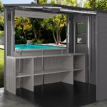 Resin Garden Bar & Entertainment Shed 8x7ft - Cool Grey - Image 7