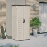 Resin Vertical Storage Cabinet - Vanilla
