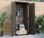 Vertical Resin Garden Tool Store - Double Door