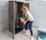 Vertical Resin Garden Tool Store - Double Door