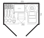 Low-Profile Resin Storage Shed 6x3ft - Wood-Grain