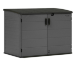 Low-Profile Resin Storage Shed 6x3ft - Wood-Grain