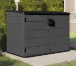 Low-Profile Resin Storage Shed 6x3ft - Wood-Grain