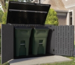 Low-Profile Resin Storage Shed 6x3ft - Wood-Grain