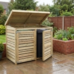 Timber Double Wheelie Bin Store