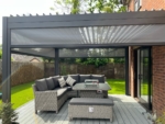 Rectangular Aluminium Louvered Pergola 3.6m x 3m - Grey - Image 3