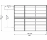 Polycarbonate Skylight Garden Shed 6x8ft - Anthracite