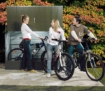 Secure Metal Bike Store - Fits 3 Bicycles