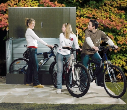 Secure Metal Bike Store - Fits 3 Bicycles