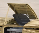 Timber Triple Wheelie Bin Store