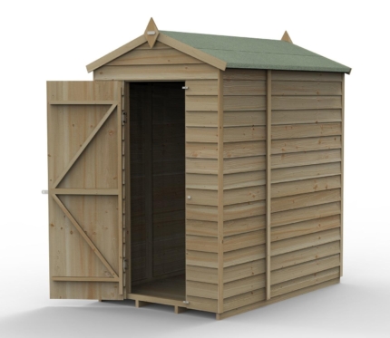 Overlap Timber Security Shed 4x6ft