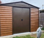 Wood-Effect Metal Garden Shed 10x12ft