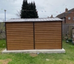 Wood-Effect Metal Garden Shed 10x12ft